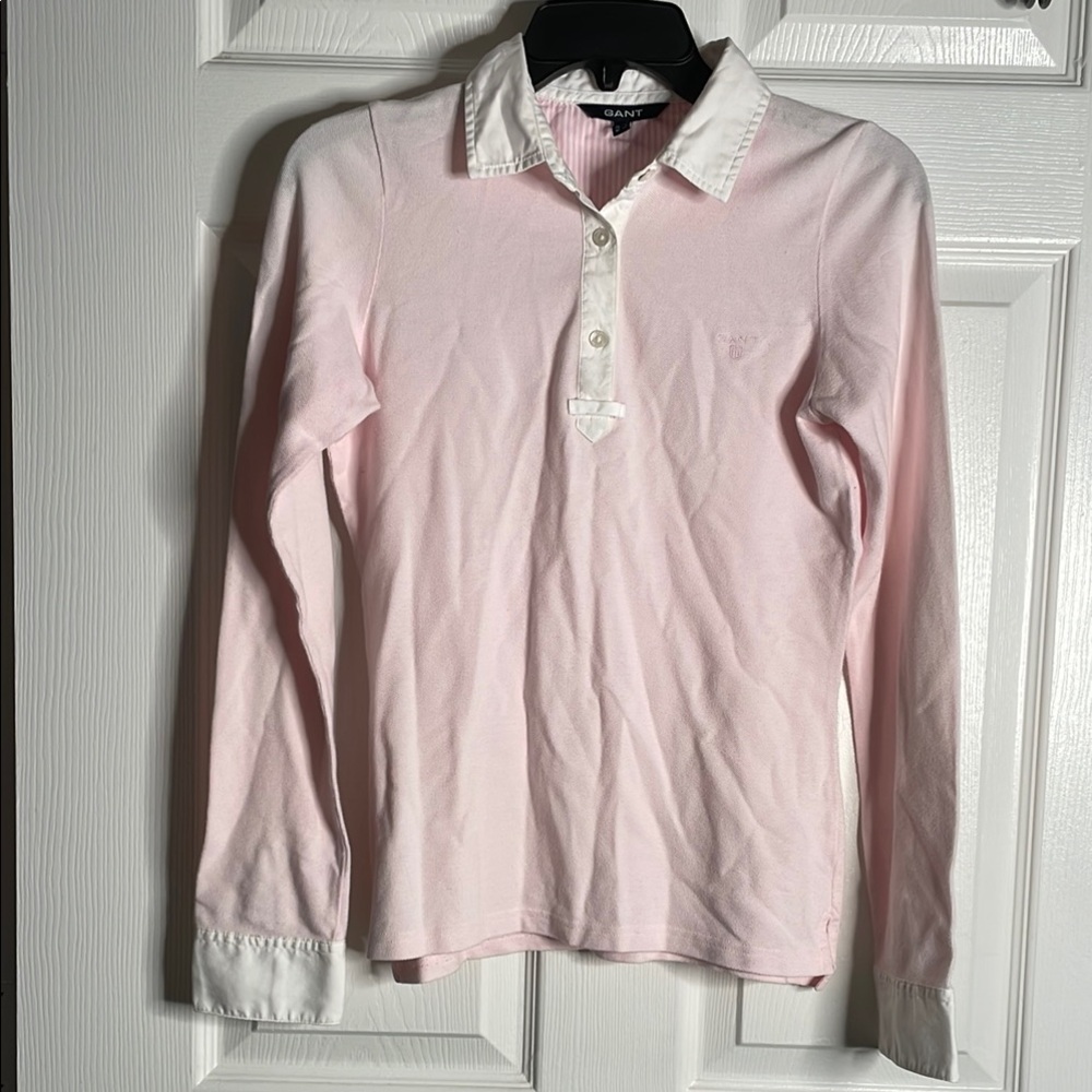 Gant long sleeve 3/4 button down long sleeve polo shirt
